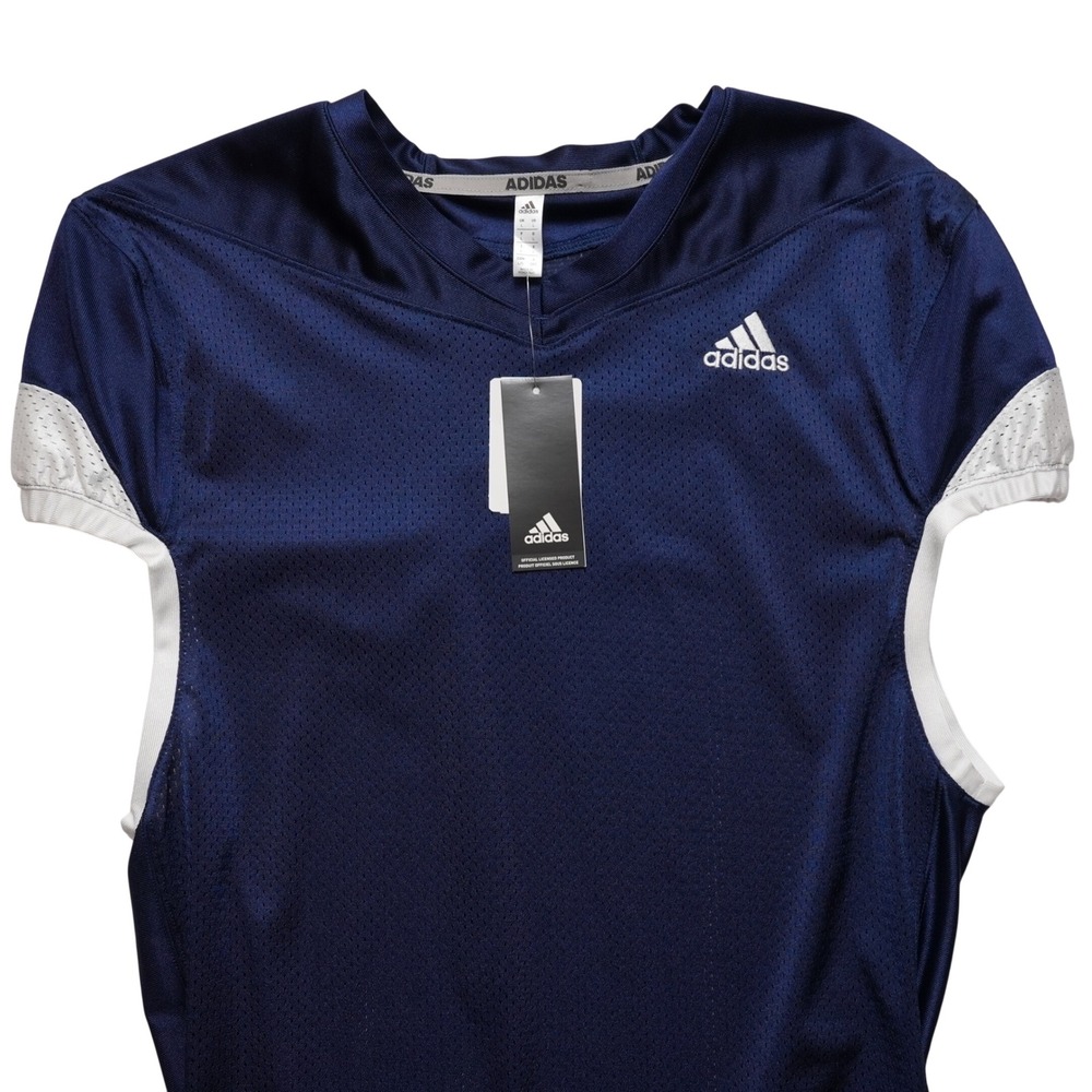 Adidas Football Practice Jersey Mens L Navy Blue Mesh Training Shirt‎ NWT